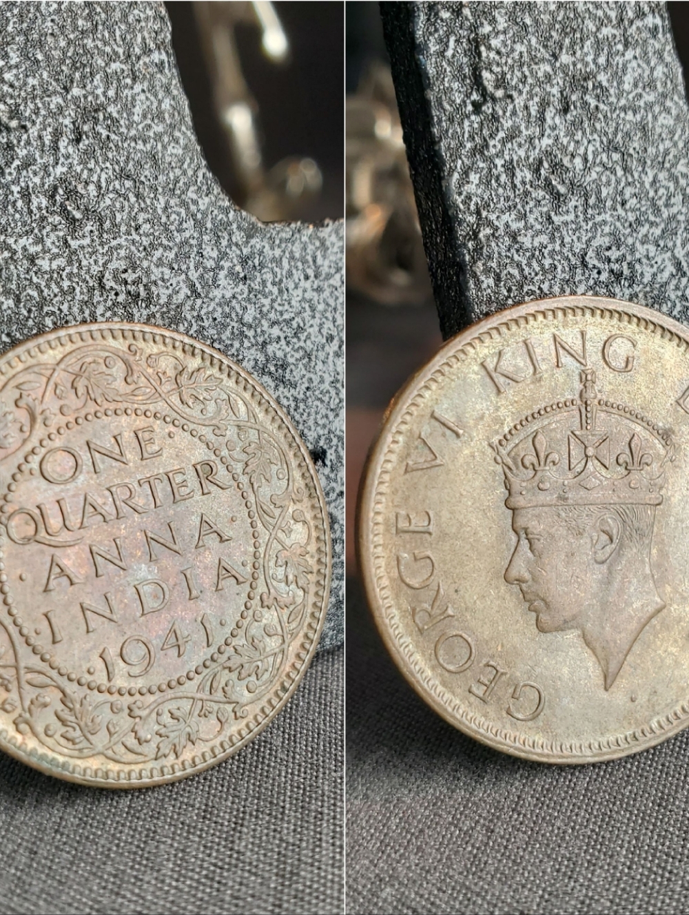 UNC 1941 INDIA, BRITISH. 1/4 ANNA, KING GEORGE VI.